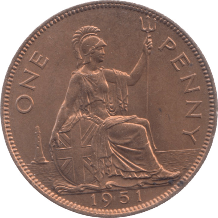 1951 PENNY ( UNC ) 15 - Penny - Cambridgeshire Coins