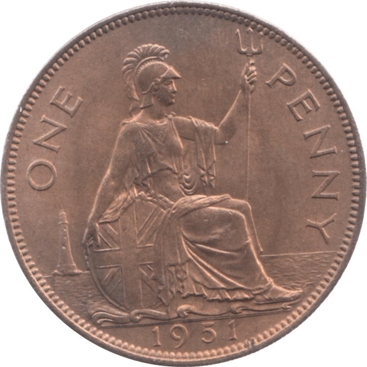 1951 PENNY ( UNC ) 16 - Penny - Cambridgeshire Coins
