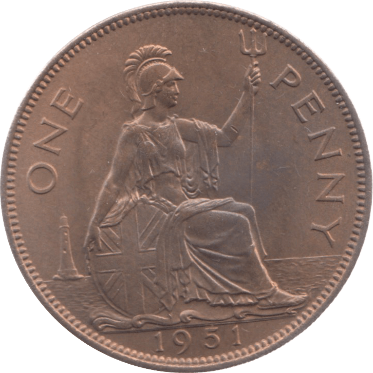 1951 PENNY ( UNC ) 17 - Penny - Cambridgeshire Coins