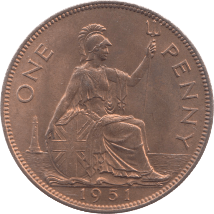 1951 PENNY ( UNC ) 1 - Penny - Cambridgeshire Coins