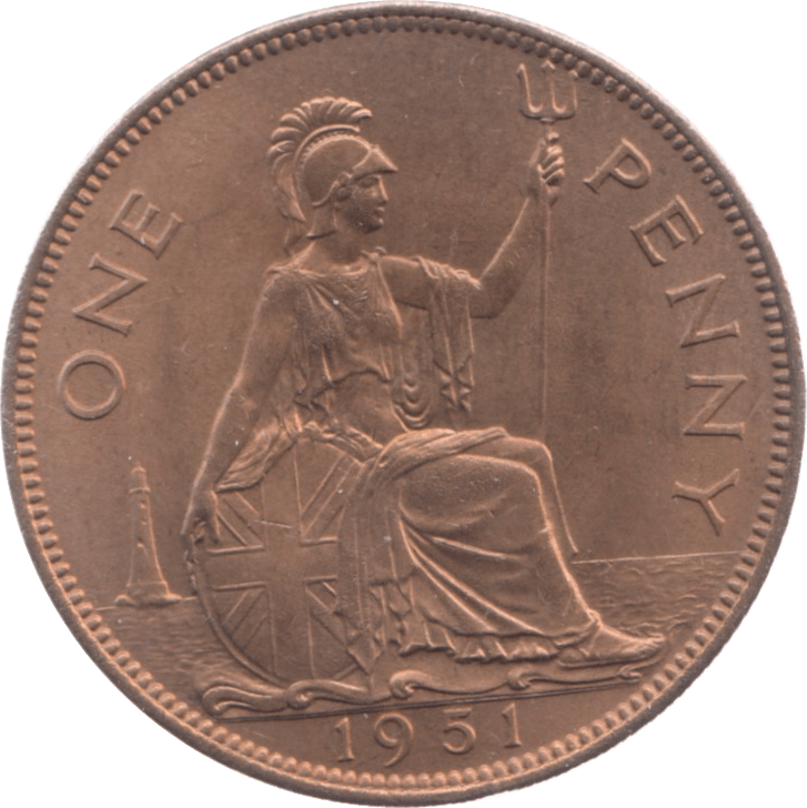 1951 PENNY ( UNC ) 22 - Penny - Cambridgeshire Coins