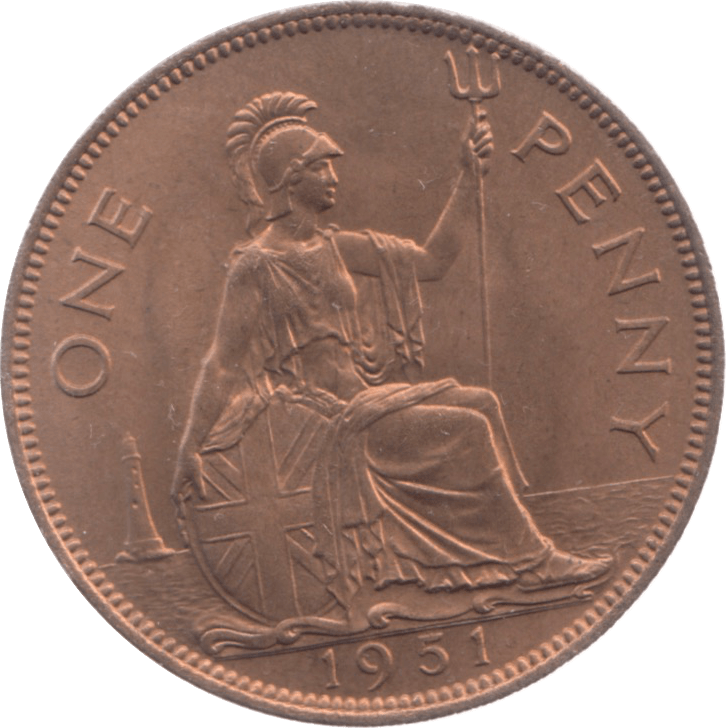 1951 PENNY ( UNC ) 23 - Penny - Cambridgeshire Coins