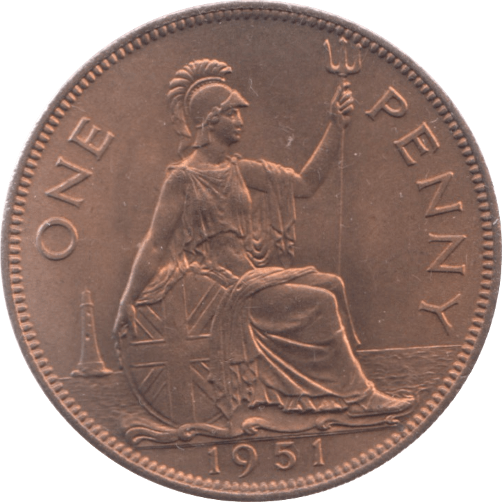 1951 PENNY ( UNC ) 25 - Penny - Cambridgeshire Coins