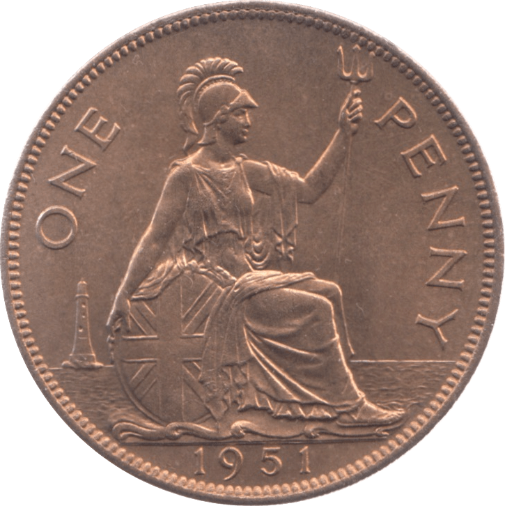 1951 PENNY ( UNC ) 26 - Penny - Cambridgeshire Coins