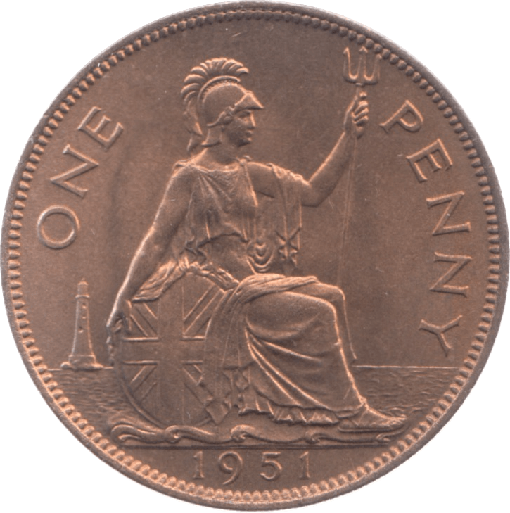 1951 PENNY ( UNC ) 28 - Penny - Cambridgeshire Coins