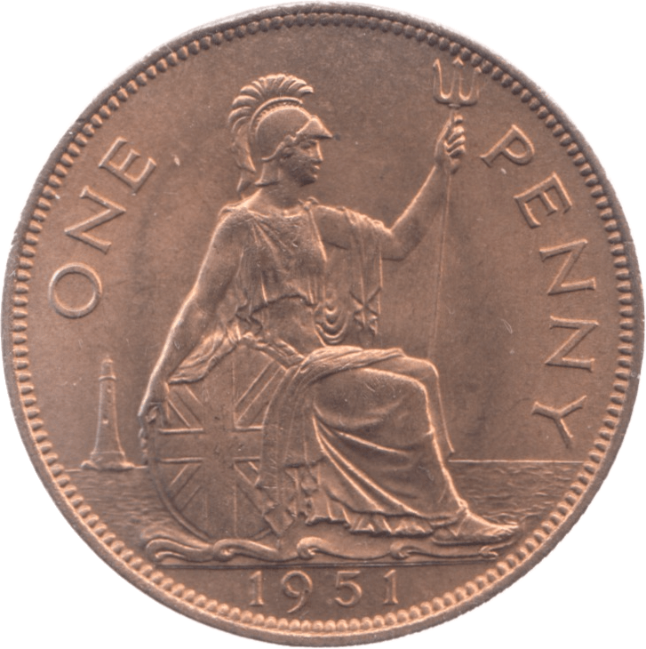 1951 PENNY ( UNC ) 29 - Penny - Cambridgeshire Coins