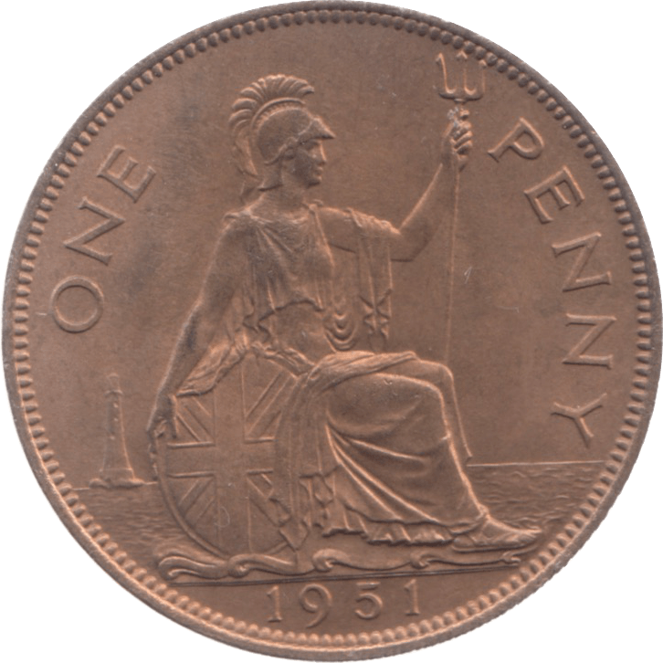 1951 PENNY ( UNC ) 2 - Penny - Cambridgeshire Coins