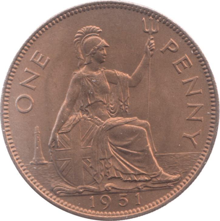 1951 PENNY ( UNC ) 33 - Penny - Cambridgeshire Coins