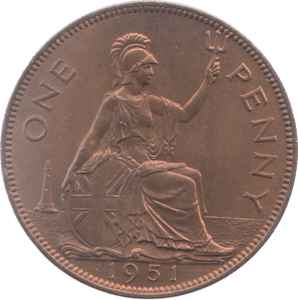 1951 PENNY ( UNC ) 34 - Penny - Cambridgeshire Coins