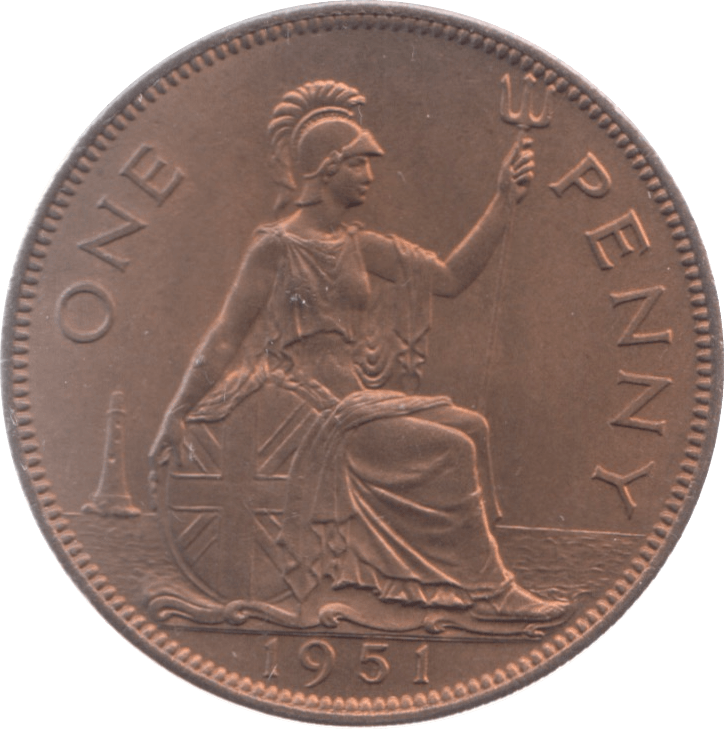 1951 PENNY ( UNC ) 34 - Penny - Cambridgeshire Coins