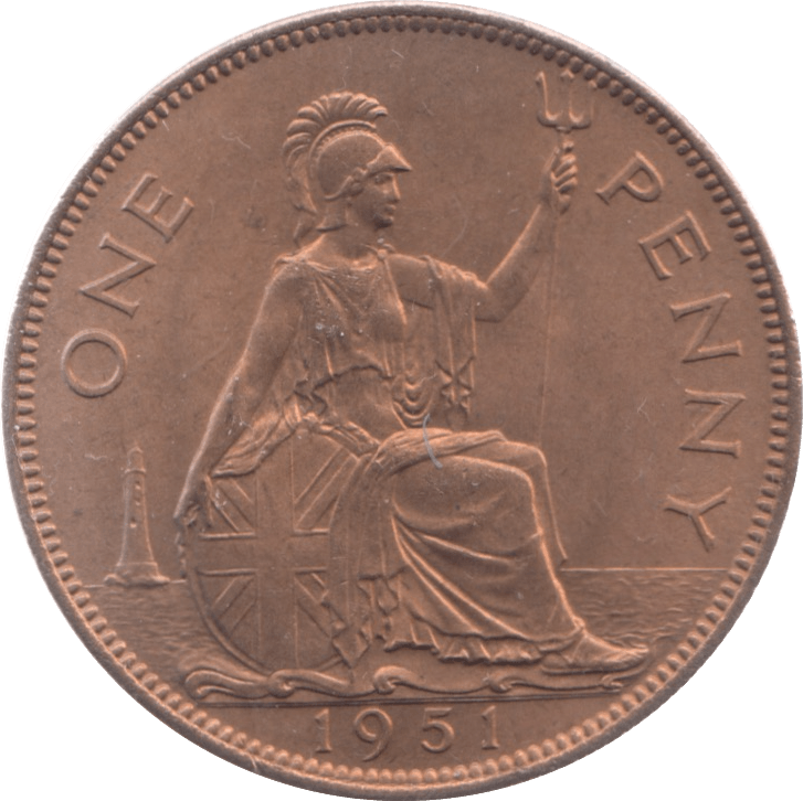 1951 PENNY ( UNC ) 35 - Penny - Cambridgeshire Coins