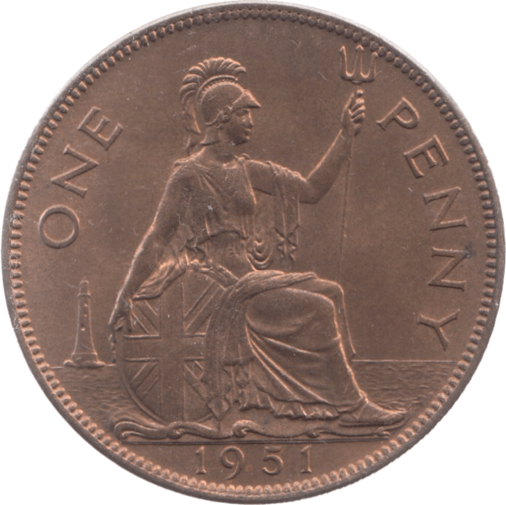 1951 PENNY ( UNC ) 37 - Penny - Cambridgeshire Coins