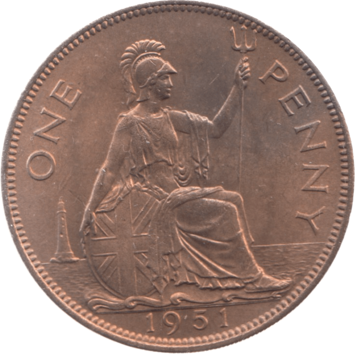 1951 PENNY ( UNC ) 38 - Penny - Cambridgeshire Coins