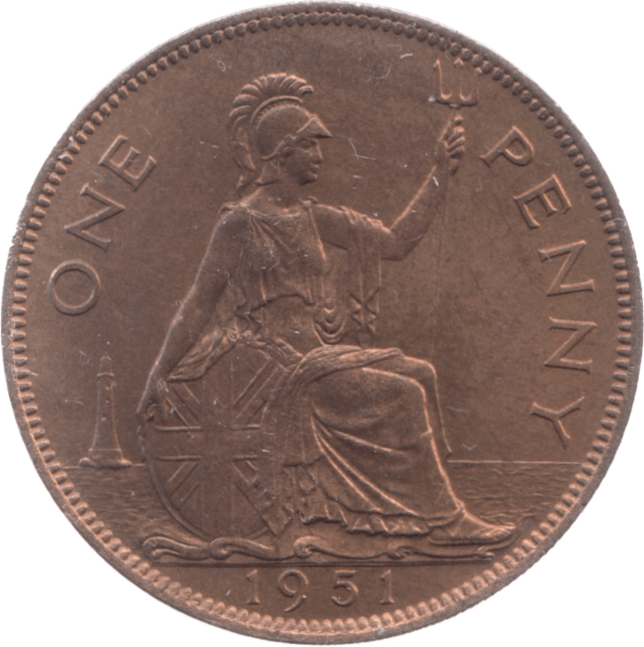 1951 PENNY ( UNC ) 39 - Penny - Cambridgeshire Coins