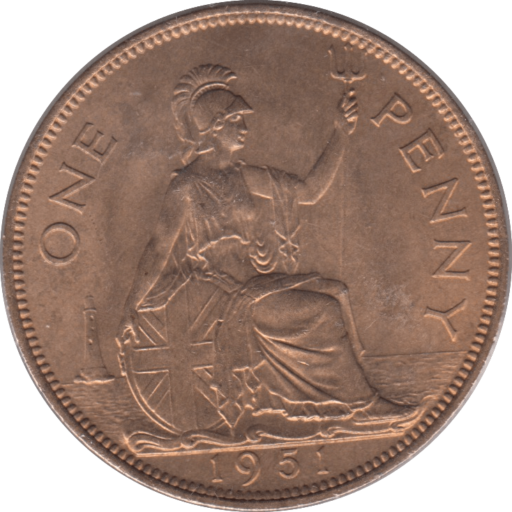 1951 PENNY ( UNC ) 41 - Penny - Cambridgeshire Coins
