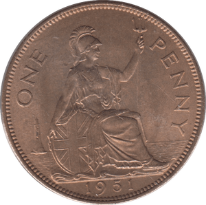 1951 PENNY ( UNC ) 42 - Penny - Cambridgeshire Coins