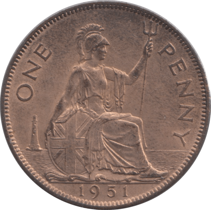 1951 PENNY ( UNC ) 45 - Penny - Cambridgeshire Coins