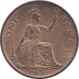 1951 PENNY ( UNC ) 45 - Penny - Cambridgeshire Coins