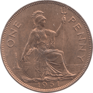 1951 PENNY ( UNC ) 5 - Penny - Cambridgeshire Coins
