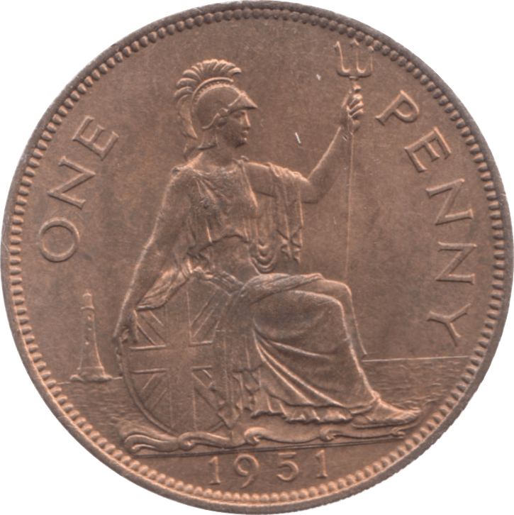 1951 PENNY ( UNC ) 5 - Penny - Cambridgeshire Coins