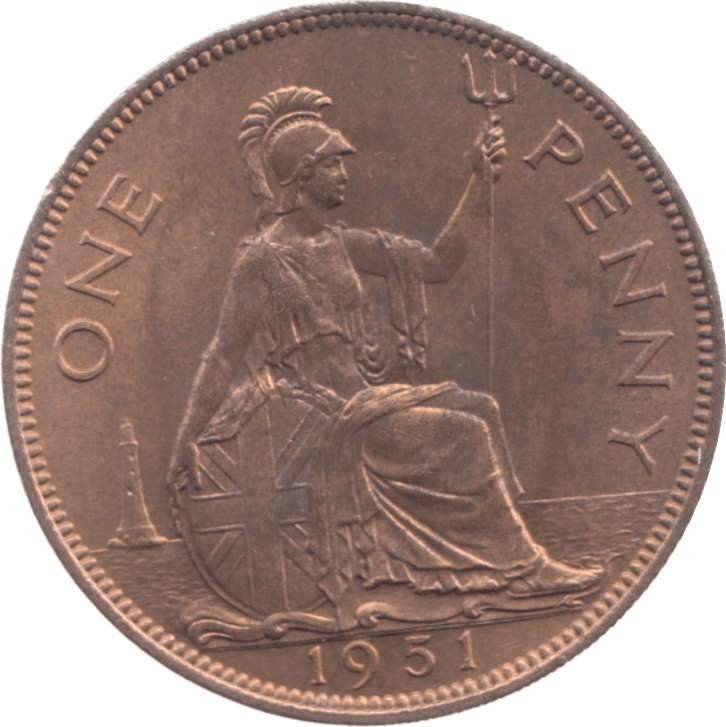 1951 PENNY ( UNC ) 6 - Penny - Cambridgeshire Coins