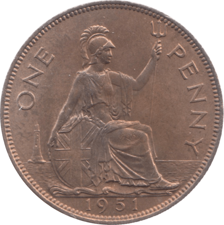 1951 PENNY ( UNC ) 7 - Penny - Cambridgeshire Coins