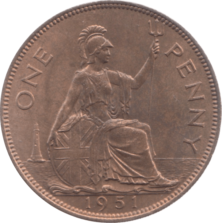 1951 PENNY ( UNC ) 8 - Penny - Cambridgeshire Coins