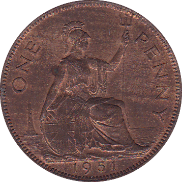 1951 PENNY ( UNC ) .. - Penny - Cambridgeshire Coins