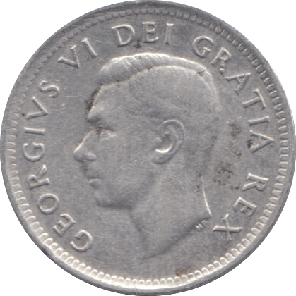 1951 SILVER 10 CENTS CANADA - SILVER WORLD COINS - Cambridgeshire Coins