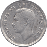 1951 SILVER 10 CENTS CANADA - SILVER WORLD COINS - Cambridgeshire Coins