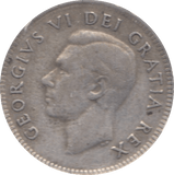 1951 SILVER 10 CENTS CANADA - SILVER WORLD COINS - Cambridgeshire Coins