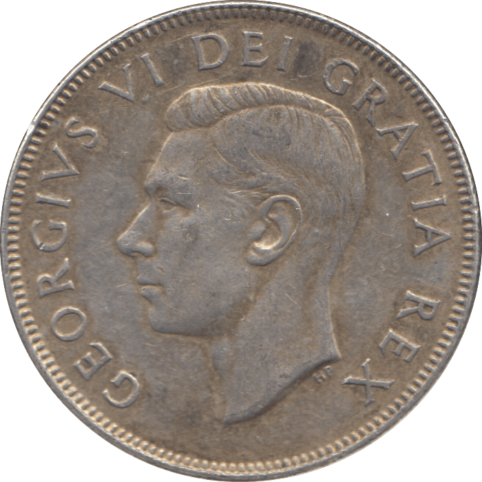 1951 SILVER FIFTY CENTS CANADA - SILVER WORLD COINS - Cambridgeshire Coins