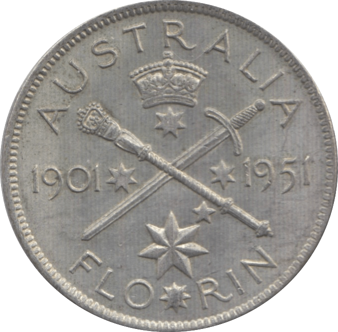 1951 SILVER FLORIN AUSTRALIA 2 - WORLD SILVER COINS - Cambridgeshire Coins