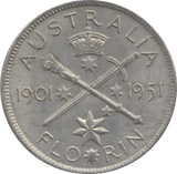 1951 SILVER FLORIN AUSTRALIA 2 - WORLD SILVER COINS - Cambridgeshire Coins
