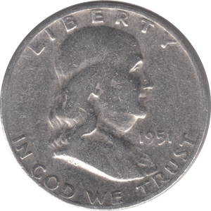 1951 SILVER HALF DOLLAR USA A - WORLD SILVER COINS - Cambridgeshire Coins