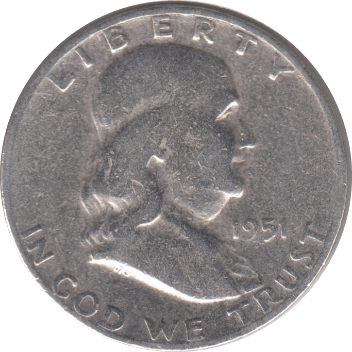 1951 SILVER HALF DOLLAR USA A - WORLD SILVER COINS - Cambridgeshire Coins