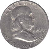 1951 SILVER HALF DOLLAR USA B - WORLD SILVER COINS - Cambridgeshire Coins