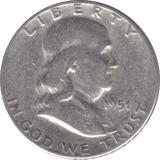 1951 SILVER HALF DOLLAR USA C - WORLD SILVER COINS - Cambridgeshire Coins