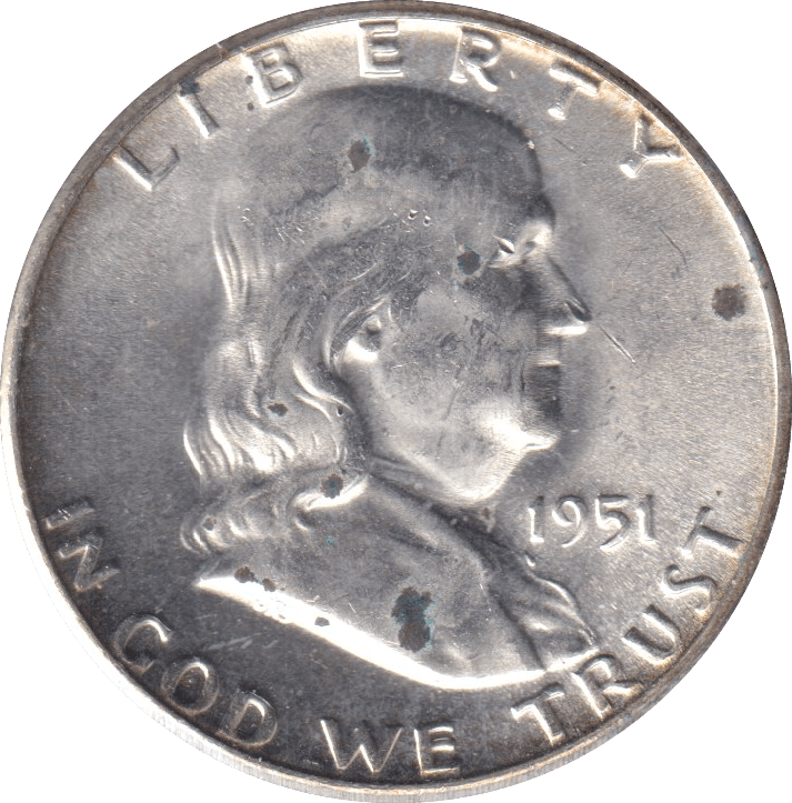 1951 SILVER HALF DOLLAR USA - Cambridgeshire Coins