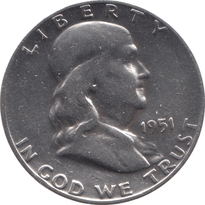 1951 SILVER HALF DOLLAR USA - SILVER WORLD COINS - Cambridgeshire Coins