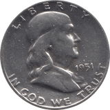 1951 SILVER HALF DOLLAR USA - SILVER WORLD COINS - Cambridgeshire Coins