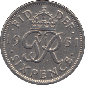 1951 SIXPENCE ( EF ) 2 - Sixpence - Cambridgeshire Coins