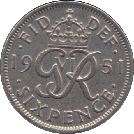 1951 SIXPENCE ( EF ) 2 - Sixpence - Cambridgeshire Coins