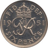 1951 SIXPENCE ( PROOF ) - Sixpence - Cambridgeshire Coins