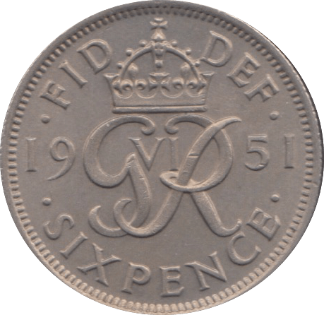 1951 SIXPENCE ( UNC ) 3 - Sixpence - Cambridgeshire Coins