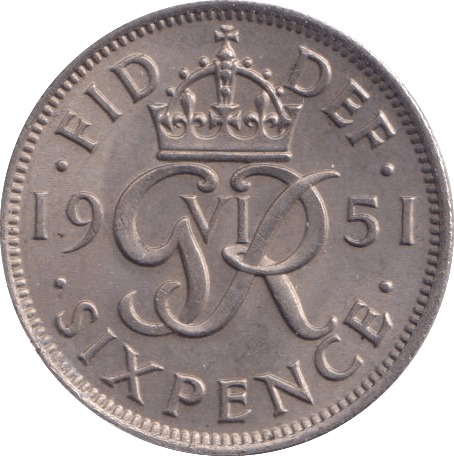 1951 SIXPENCE ( UNC ) - Sixpence - Cambridgeshire Coins