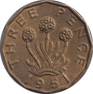 1951 THREEPENCE ( UNC ) - Threepence - Cambridgeshire Coins