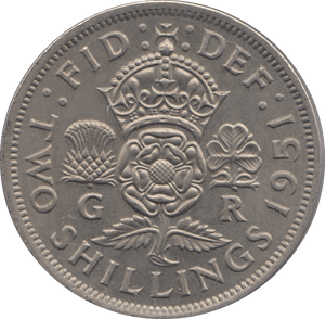 1951 TWO SHILLINGS ( AUNC ) 3 - Two SHILLINGS - Cambridgeshire Coins