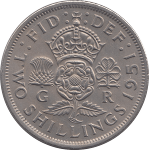 1951 TWO SHILLINGS ( AUNC ) - FLORIN - Cambridgeshire Coins