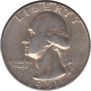 1951 USA SILVER 1/4 DOLLAR - SILVER WORLD COINS - Cambridgeshire Coins